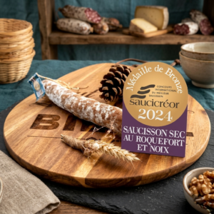 Saucisson sec au Roquefort et Noix