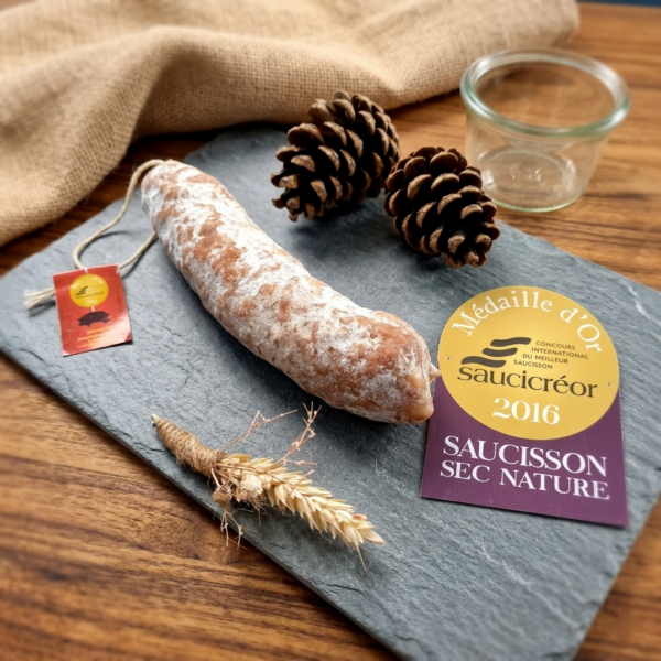 Saucisson sec nature 180g – Goût exceptionnel