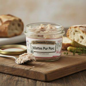 Rillettes pur porc 180g – Spécialité de Nouvelle-Aquitaine pour apéritif gourmand
