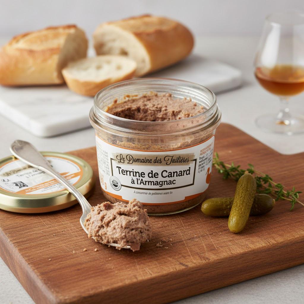 Terrine de canard à l'armagnac 180g – Spécialité de Nouvelle-Aquitaine pour apéritif gourmand