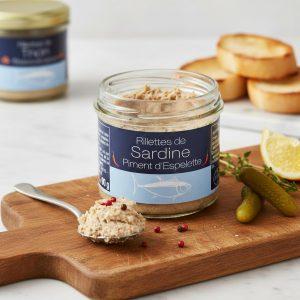 Rillettes de sardine au piment d'Espelette pot 90g