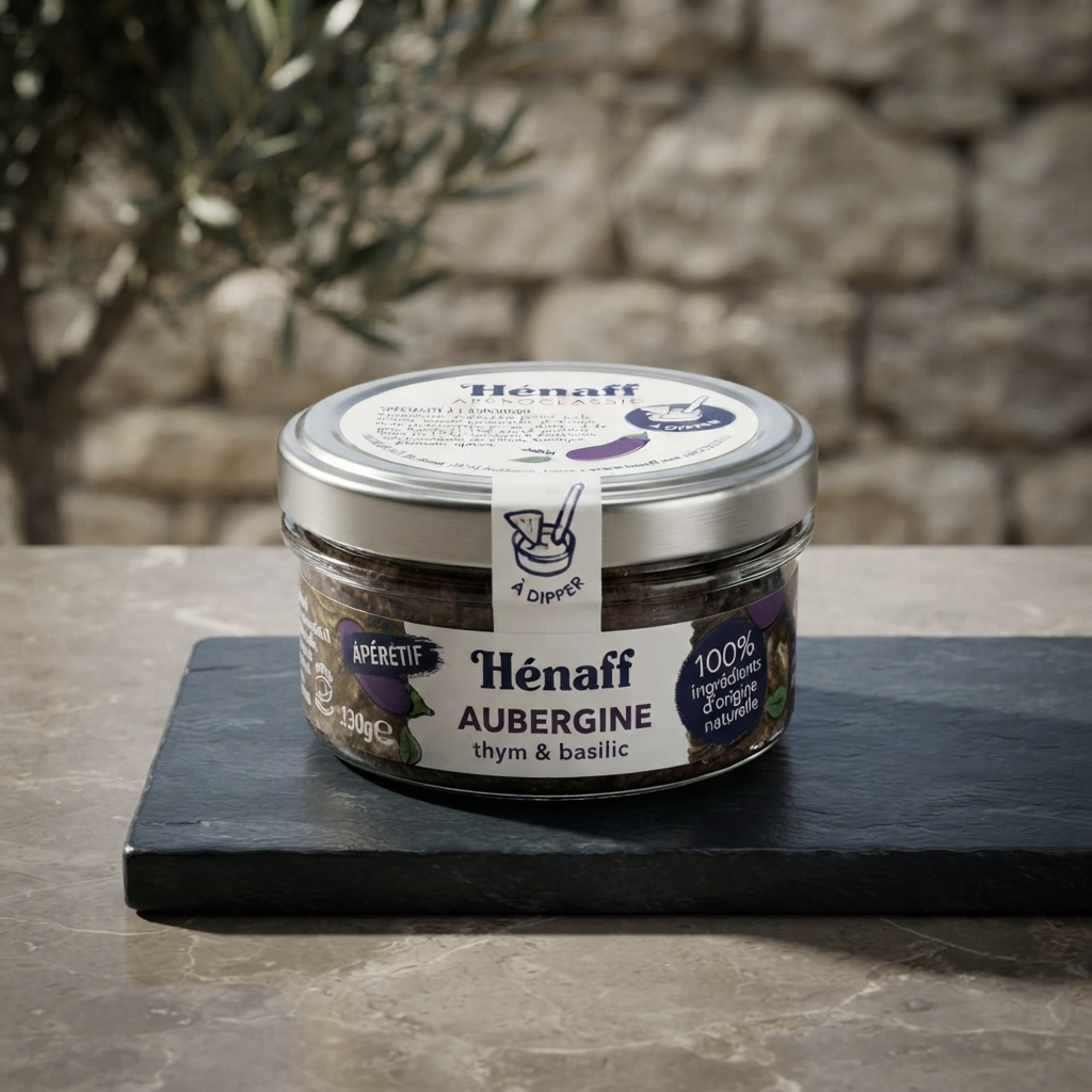 Tartinade Hénaff Aubergine thym basilic