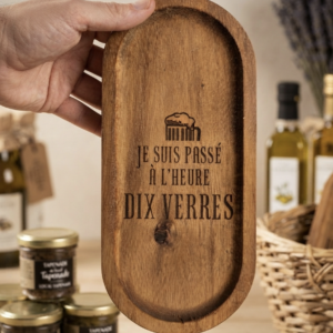 Planche apéro en bois - Je suis passé à l’heure dix verres